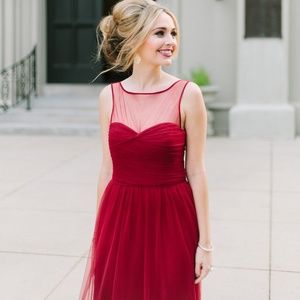 Amsale Red formal gown for BHLDN